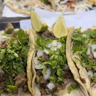 Fish and asada tacos