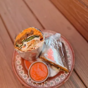 chile relleno burrito (no beans)