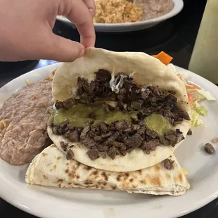 Quesadilla plate (asada)