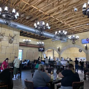 people eating in a restaurant