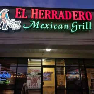 the front of the restaurant