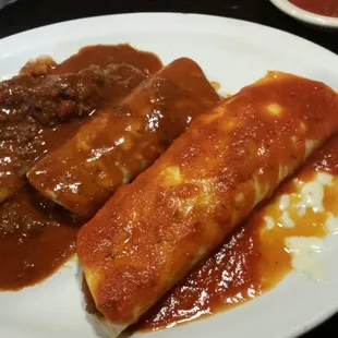 #14 burrito enchilada tamale.