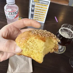 Sesame seed sweet roll