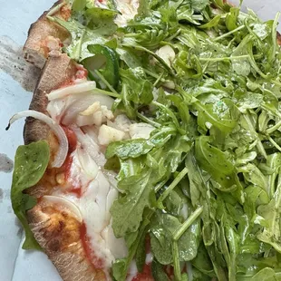 Chicken and Arugula Pizza
