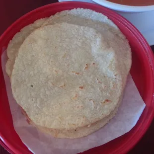 Freshly  homemade  tortillas!