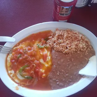 A close up on the huevos  rancheros.