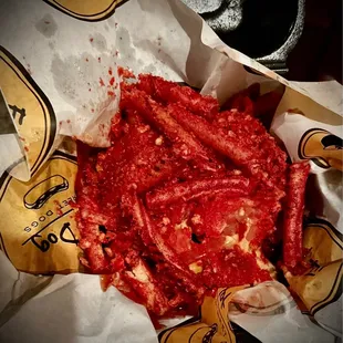 The skinny flaming dog with no bun