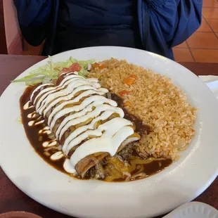 Beef Enchiladas-Double rice