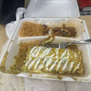 Chile Verde Enchiladas
