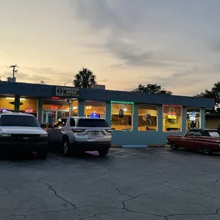 cars parked in a parking lot