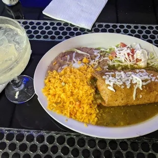 Shredded chicken chimichanga so good.