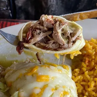 Wet Burrito plate, loaded with carnitas.