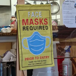 a face mask required sign