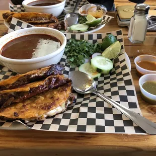 Plate of QuesoBirria Tacos