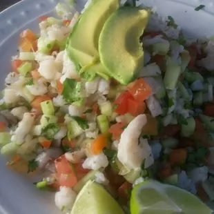 Shrimp tostada