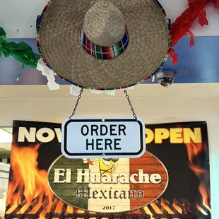 Another sign on where to order.