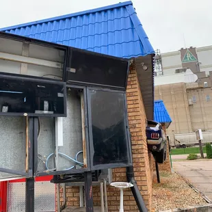 Drive thru sign. Permanently closed for sure.