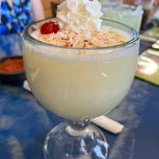 Piña Colada with toasted coconut