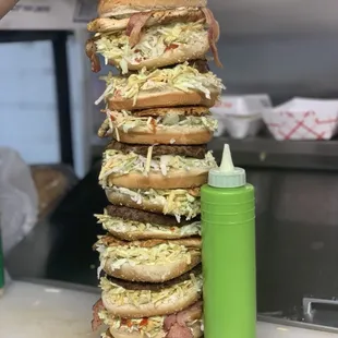 Hamburguesa de 10 pisos