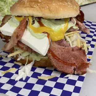 Hamburguesa con chuleta