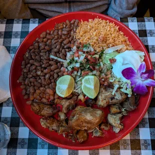Carnitas plate.