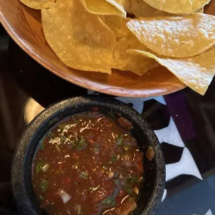 Chips and salsa. Great chips.