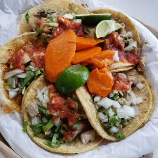 Chilli Verde (3.5 stars) and Pastor (3 stars)