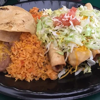 7. Four Flautas Combo Plate