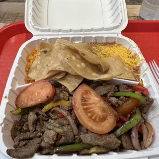 23. Beef Fajitas Combo Plate