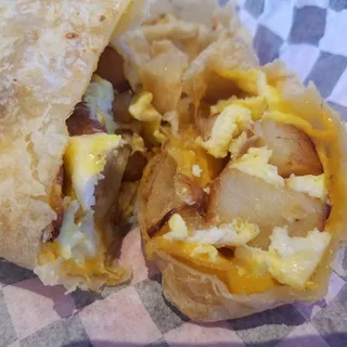 Egg, Potato and Cheese Burrito