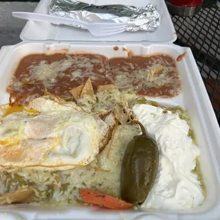 Chilaquiles with Egg Plate