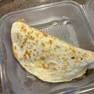 Fajita tempeh quesadilla