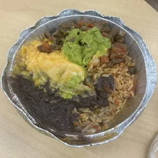Rice and chicken bowl