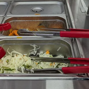 the food being prepared