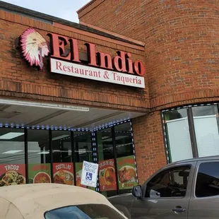 a car parked outside