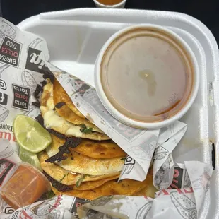 Birria Quesa Tacos are supper delicious! This was my first time there. My family and I love it and will definitely be coming back.