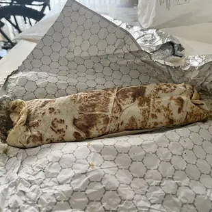 Half a burrito was filling - we bought a red and a green to share!