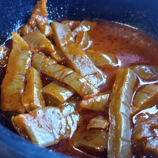 Side order of Nopales in red sauce