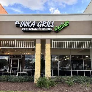 front of restaurant