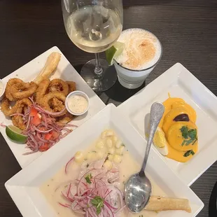 Calamari, Ceviche De Pescado, Causa