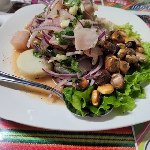 Pescado ( fish) ceviche.....holy cow, must order!!
