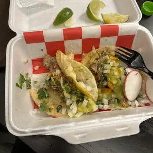 Carnitas had 3 working these 2 I'm stuffed after one they are so filled with meat!!