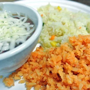 Side of beans and rice (Mexican and Salvadorean style)