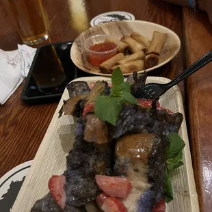 Ube French toast and lumpia