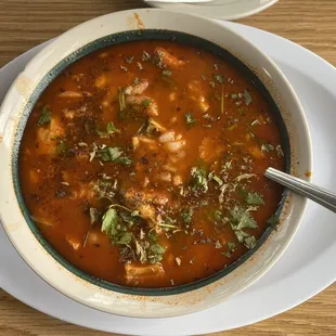 Menudo with garnish