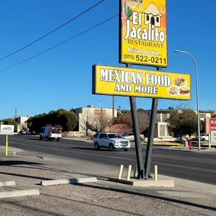 a mexican food and more sign