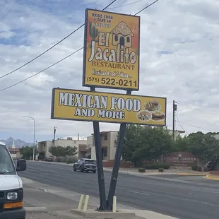 Sign outside restaurant