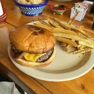 Asada burger minus the veggies. Not frozen French fries