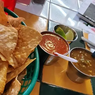 Tostadas and salsas