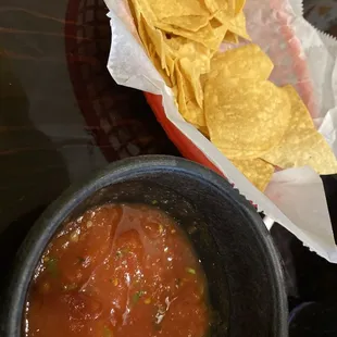 Chips and salsa.... Waiting on some queso!